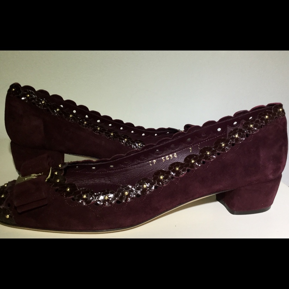 ❌❌❌SOLD❌❌❌Salvatore Ferragamo burgundy python vara - Picture 3 of 5